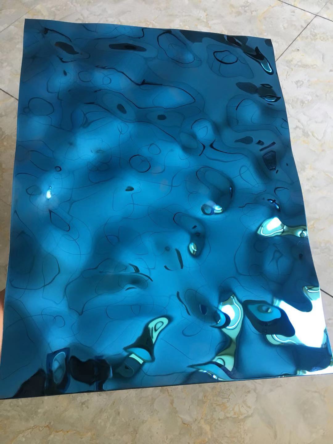 Sapphire blue water ripple steel sheets